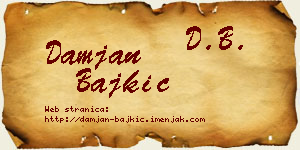 Damjan Bajkić vizit kartica